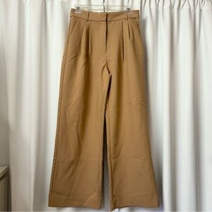 Abercrombie & Fitch Mustard Yellow Sloane Tailored Wide Leg Pant Size 28 Short